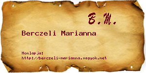 Berczeli Marianna névjegykártya